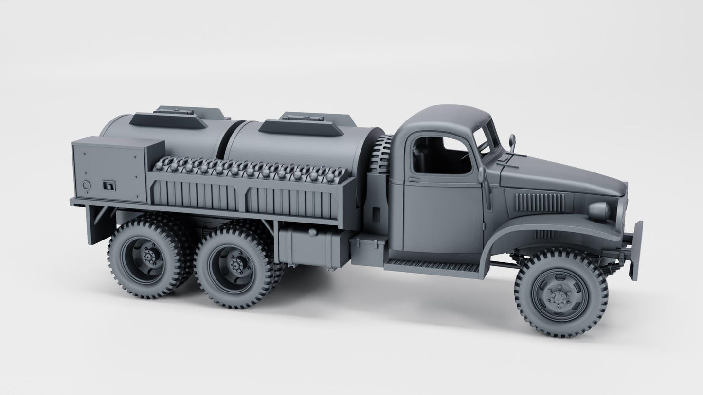 GMC CCKW 353D Fuel Truck – WWII 3D Printed Resin Model (1/72, 1/56, 1/48)