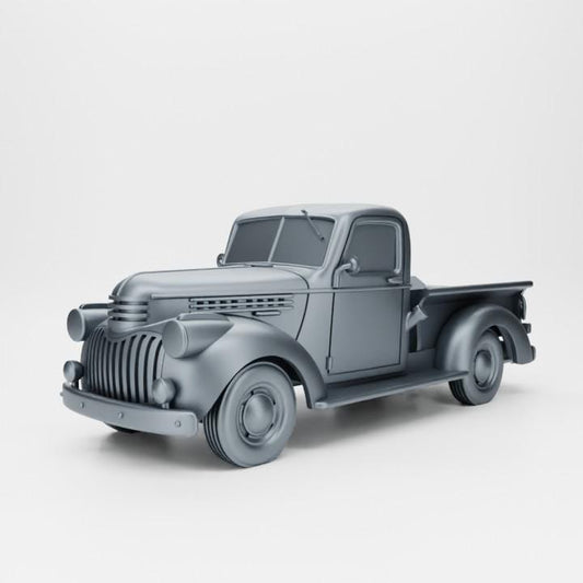 3D Printed 1942 Chevrolet 3100 Pickup Truck Miniature, WWII Vehicle Model