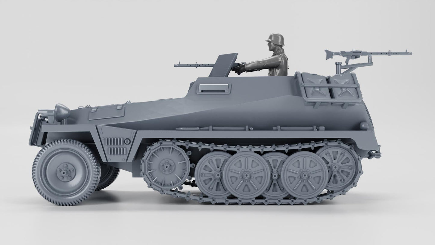 3D Printed WWII Sd.Kfz.250-1 Model - 28mm Tabletop Wargaming