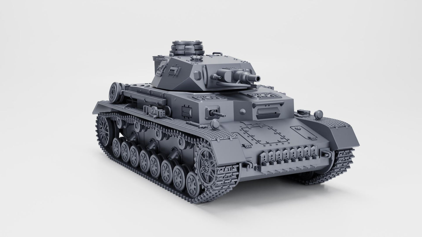 Panzer IV Ausf.D, 21st Panzer Division, 3D Printed Miniature (1:56 Scale)