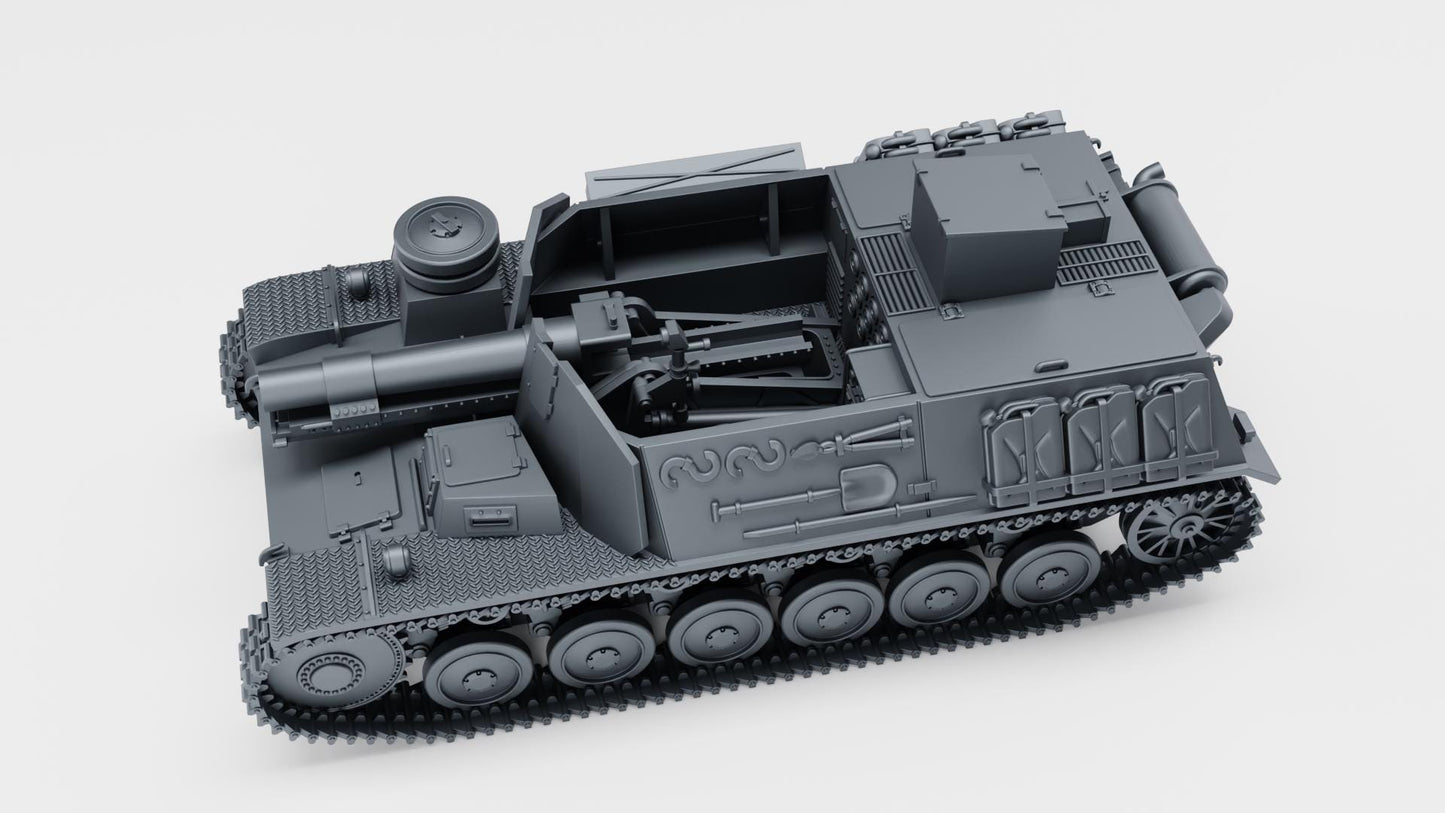 Sturmpanzer II Bison Model: 15cm sIG 33, WW2 Germany (Various Scales)