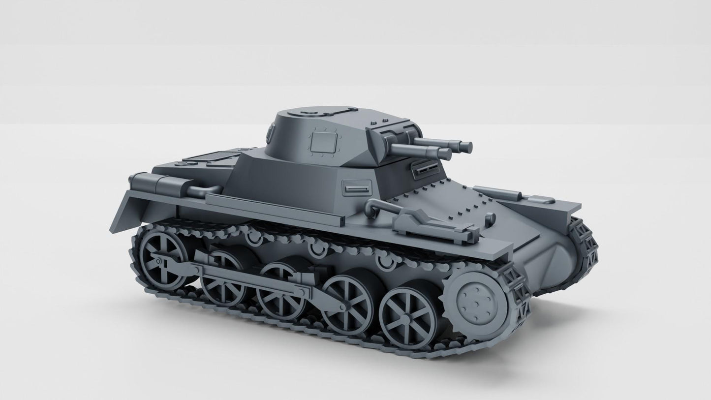 BA Battlegroup Panzer I ausf A - Early war (WW2 Germany) 3D Printed Various Scales