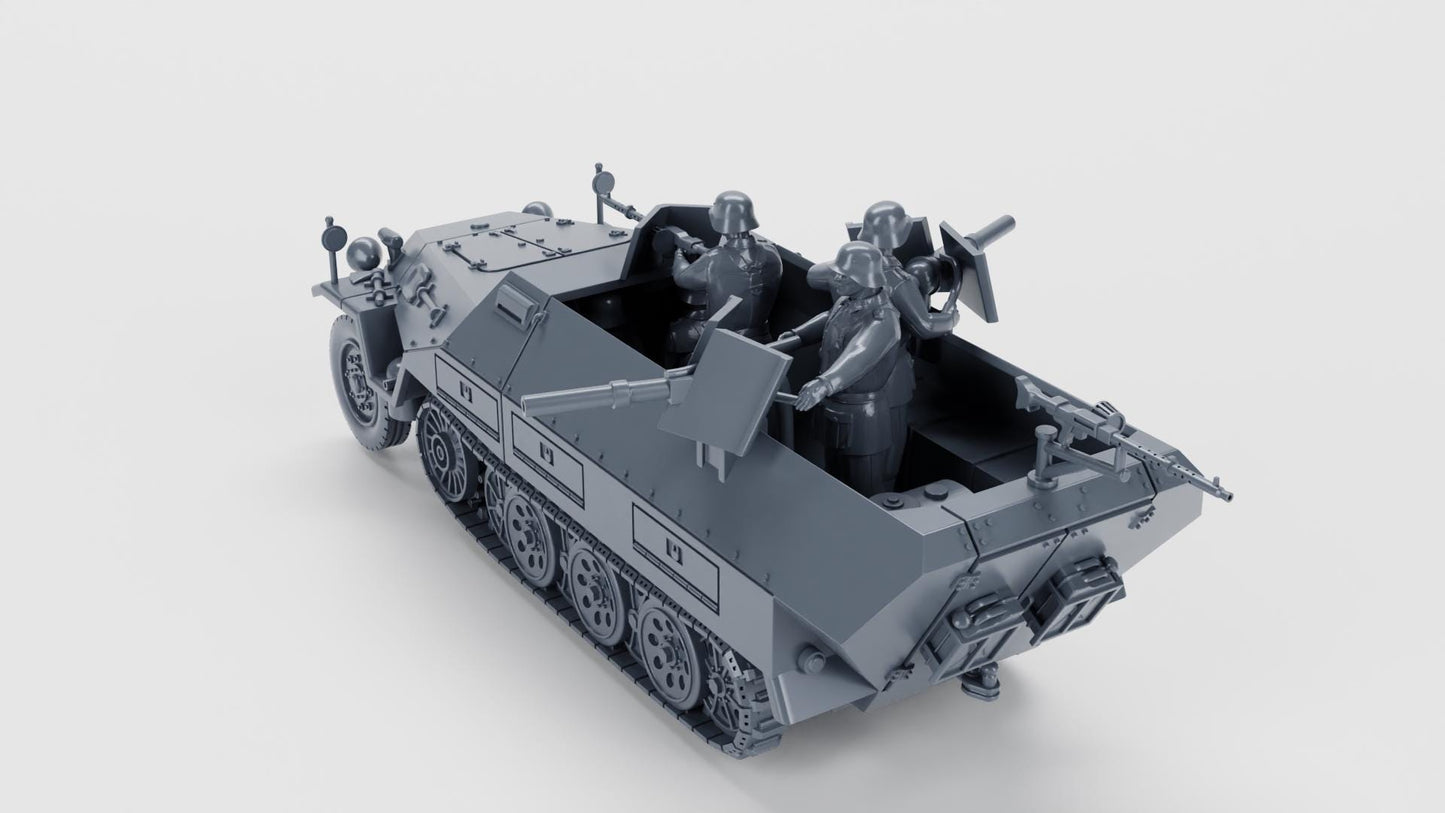 3D Printed Flammpanzerwagen Model: 28mm WWII Wargaming Miniature