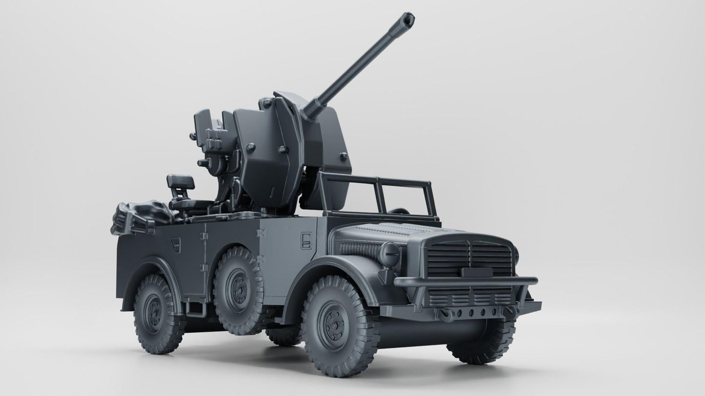 Resin German Horch 1a With 2cm Flak: Afrika Korps Miniature