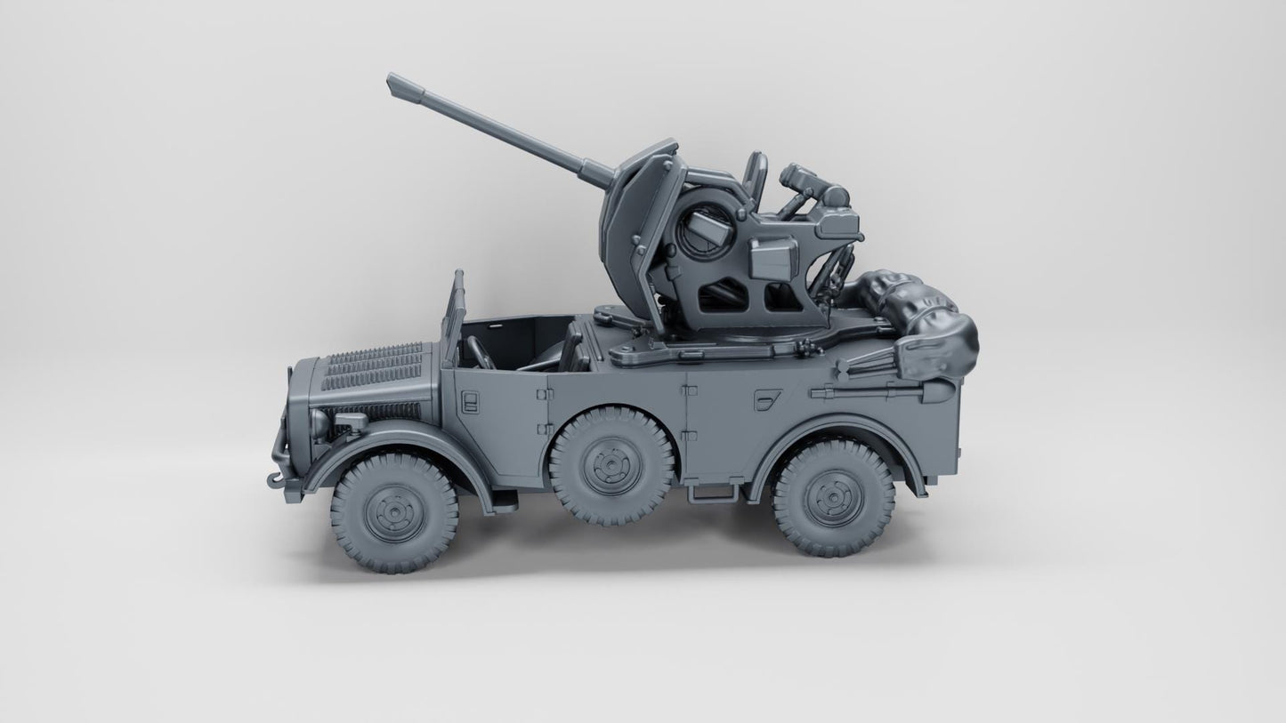 Resin German Horch 1a With 2cm Flak: Afrika Korps Miniature