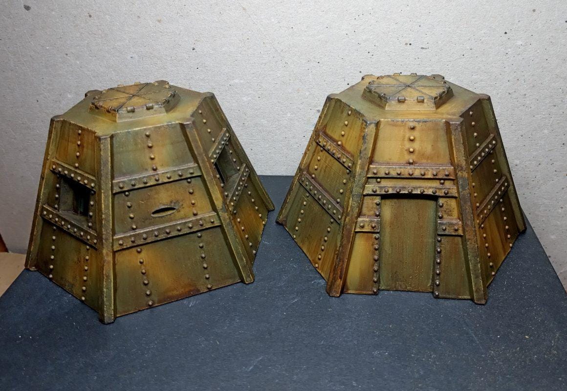 3D Printed Japanese Pillbox Wargaming Terrain - 1:56 Scale Set