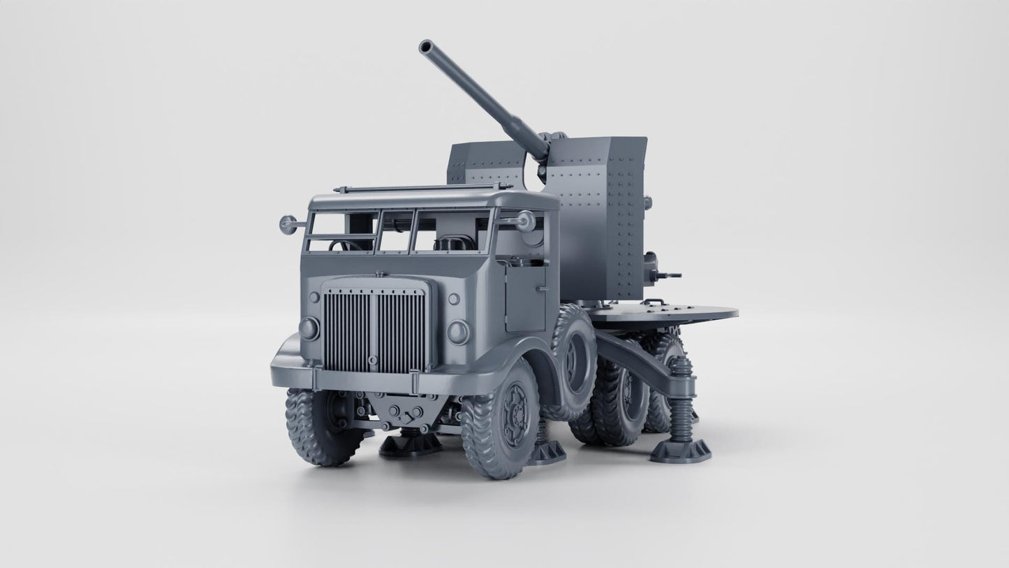 BA Battlegroup Breda 52 with 90-53 Self-Propelled Gun Truck (WW2 Italy ) 3D Printed Various Scales