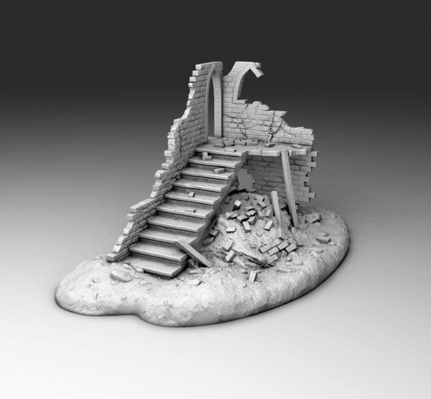 Wargaming Terrain   Arab Wall | 3D Printed Miniatures in 1:56 Scale Various Scales
