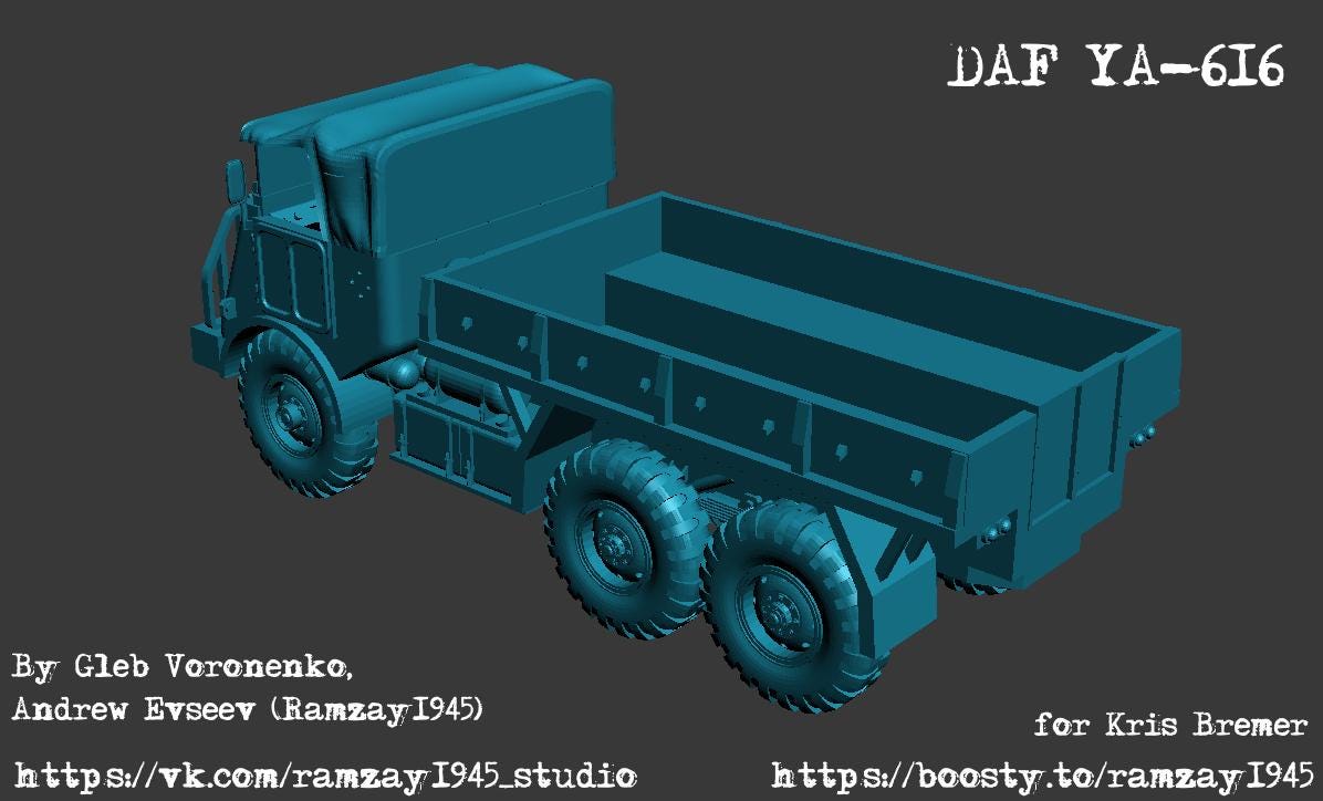BA Battlegroup DAF YA 616-dutch coldwar military-truck (Dutch, Post War) Various Scales Team Yankee