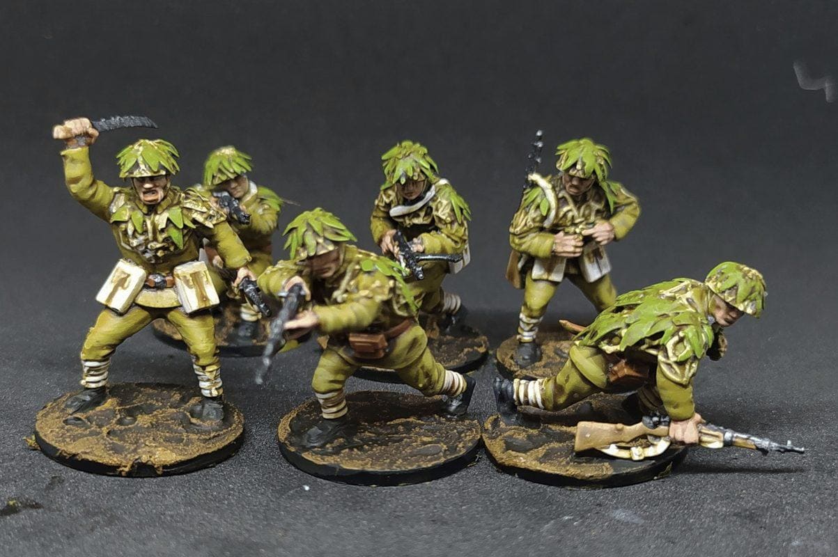 Imperial Japan scouts jungle fighters (6)  | 3D Printed Miniatures in 1:56 Scale Various Scales