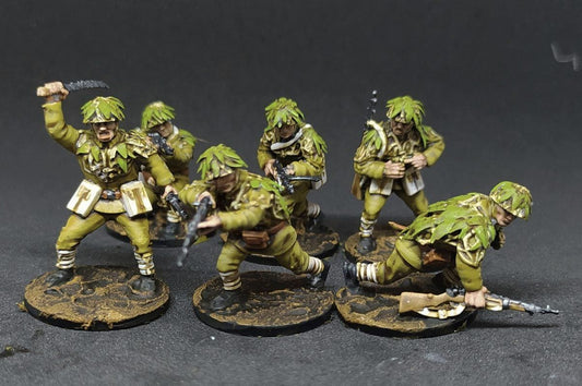 Imperial Japan scouts jungle fighters (6)  | 3D Printed Miniatures in 1:56 Scale Various Scales