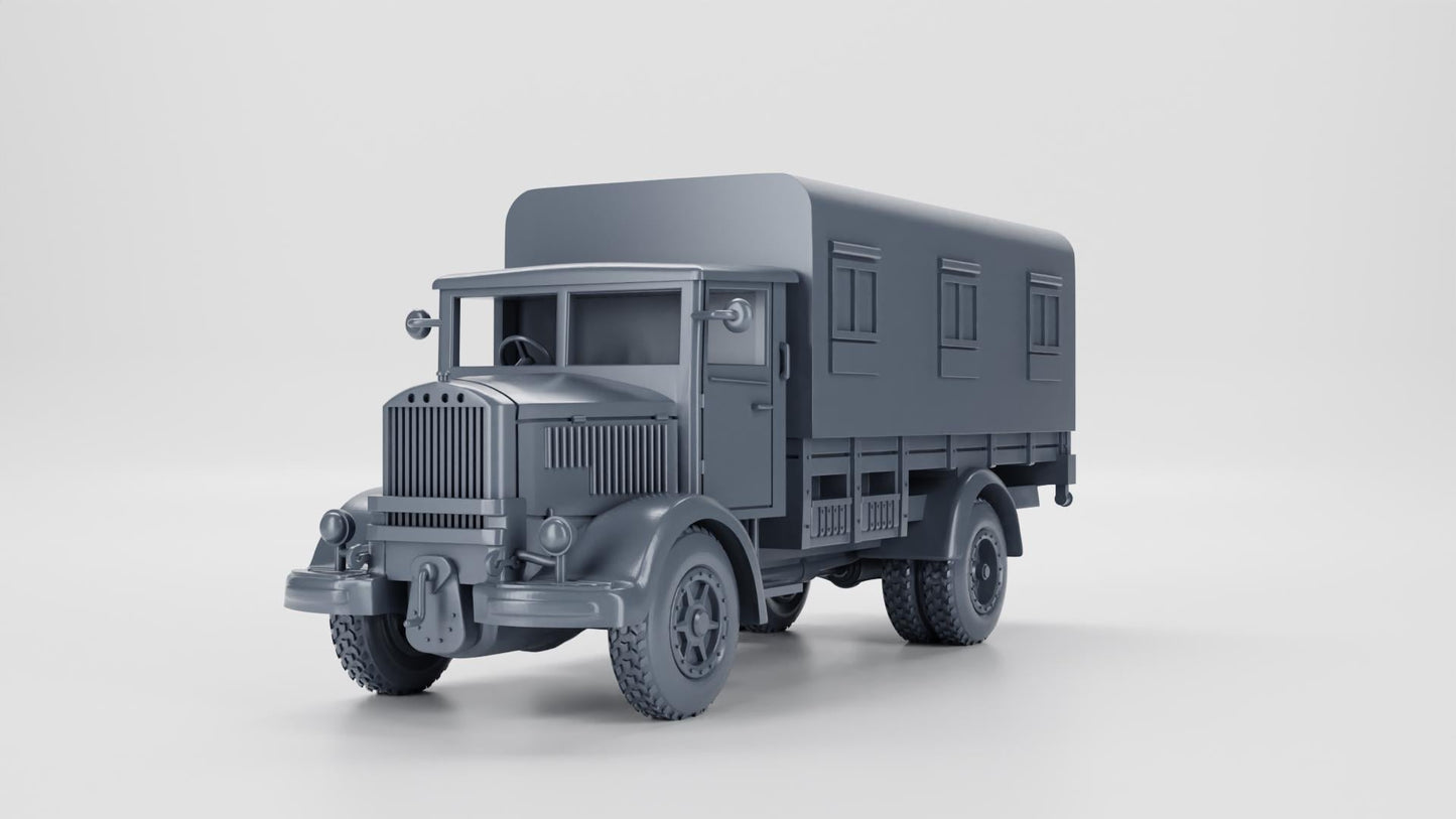 BA Battlegroup Lancia 3RO Command Truck  (WW2 Italy ) 3D Printed Various Scales