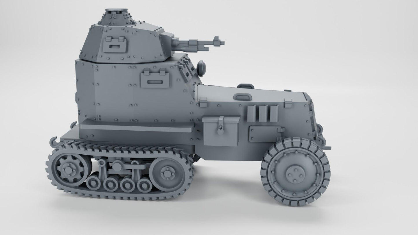 Bolt Action Battlegroup Half-track Wz.28 - Armoured car model 28 (Poland WW2)