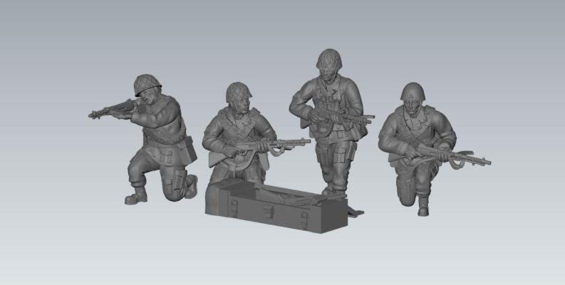 Imperial Japan Navy paratroopers assault team  | 3D Printed Miniatures in 1:56 Scale Various Scales