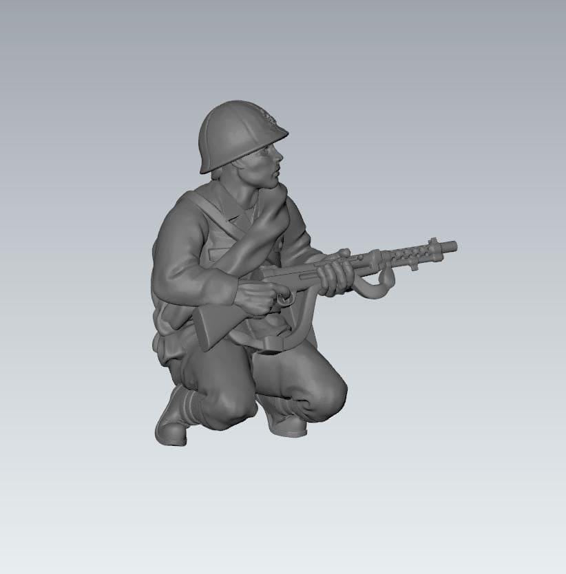 Imperial  Japan assault SNLF(6) | 3D Printed Miniatures in 1:56 Scale Various Scales