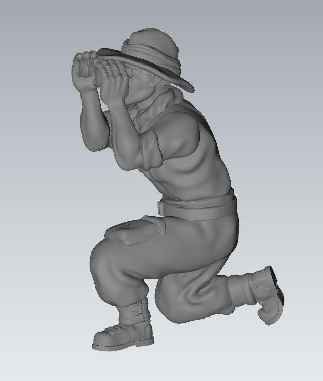 3D Printed Chindit Mortar & Crew Miniatures - 1:56 Scale