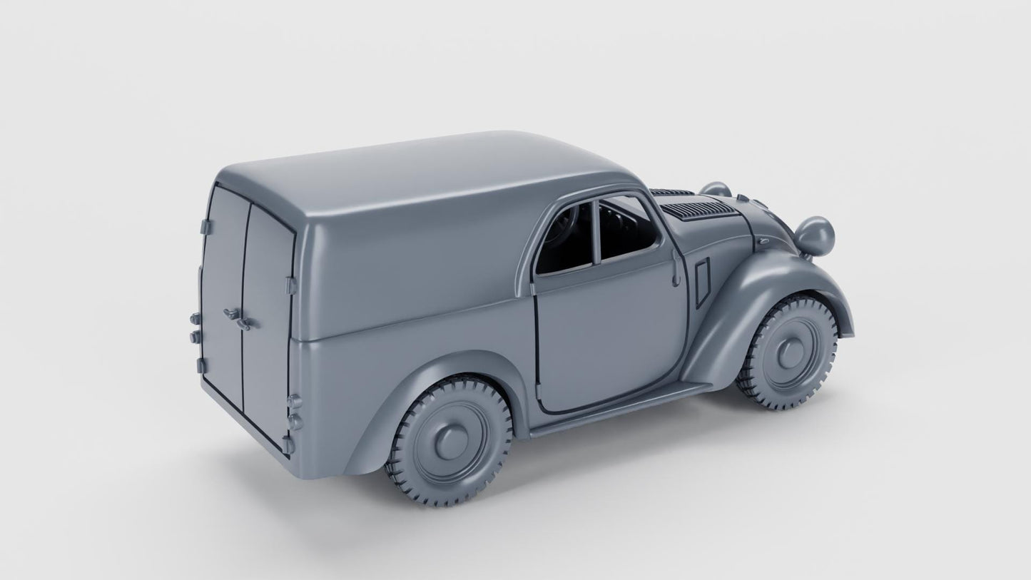 Fiat 500 Topolino ambulance (Italy)  – 3D Printed Resin Miniature | Highly Detailed WWII Vehicle | Multiple Scales (1/72, 1/56, 1/48, 1/35)