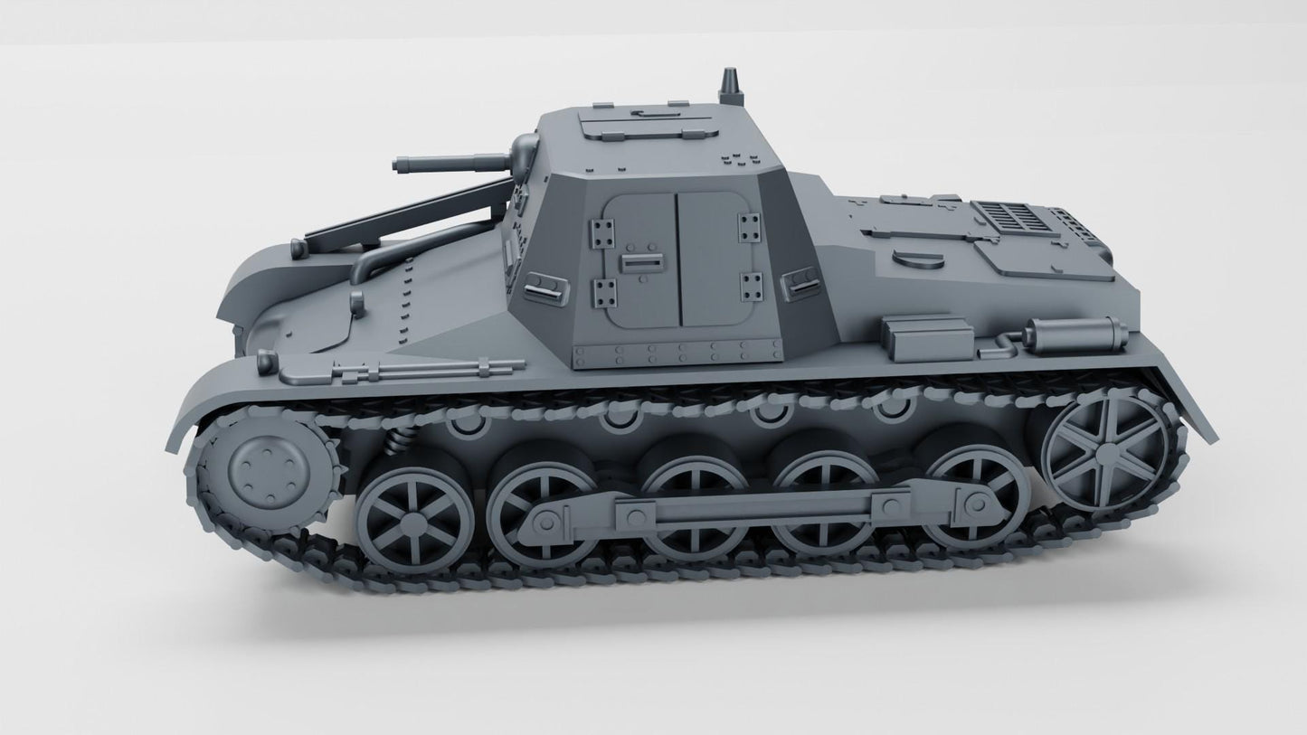 3D Printed Panzer I ausf B - Early War German Tank Miniature