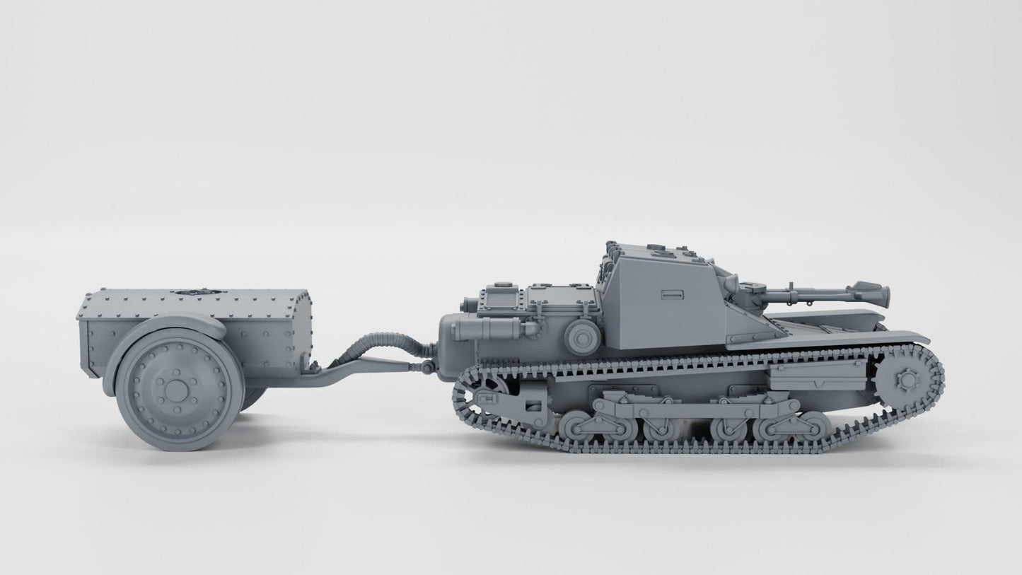 BA Battlegroup Fiat-Ansaldo CV33 Lanciaflamme flamethrower tankette (WW2 Italy ) 3D Printed Various Scales