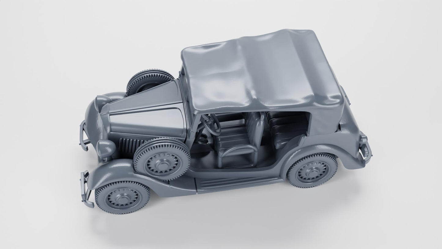 BA Battlegroup Polish Fiat 508IIIW Lazik Jeep (opened and closed) (Poland WW2)