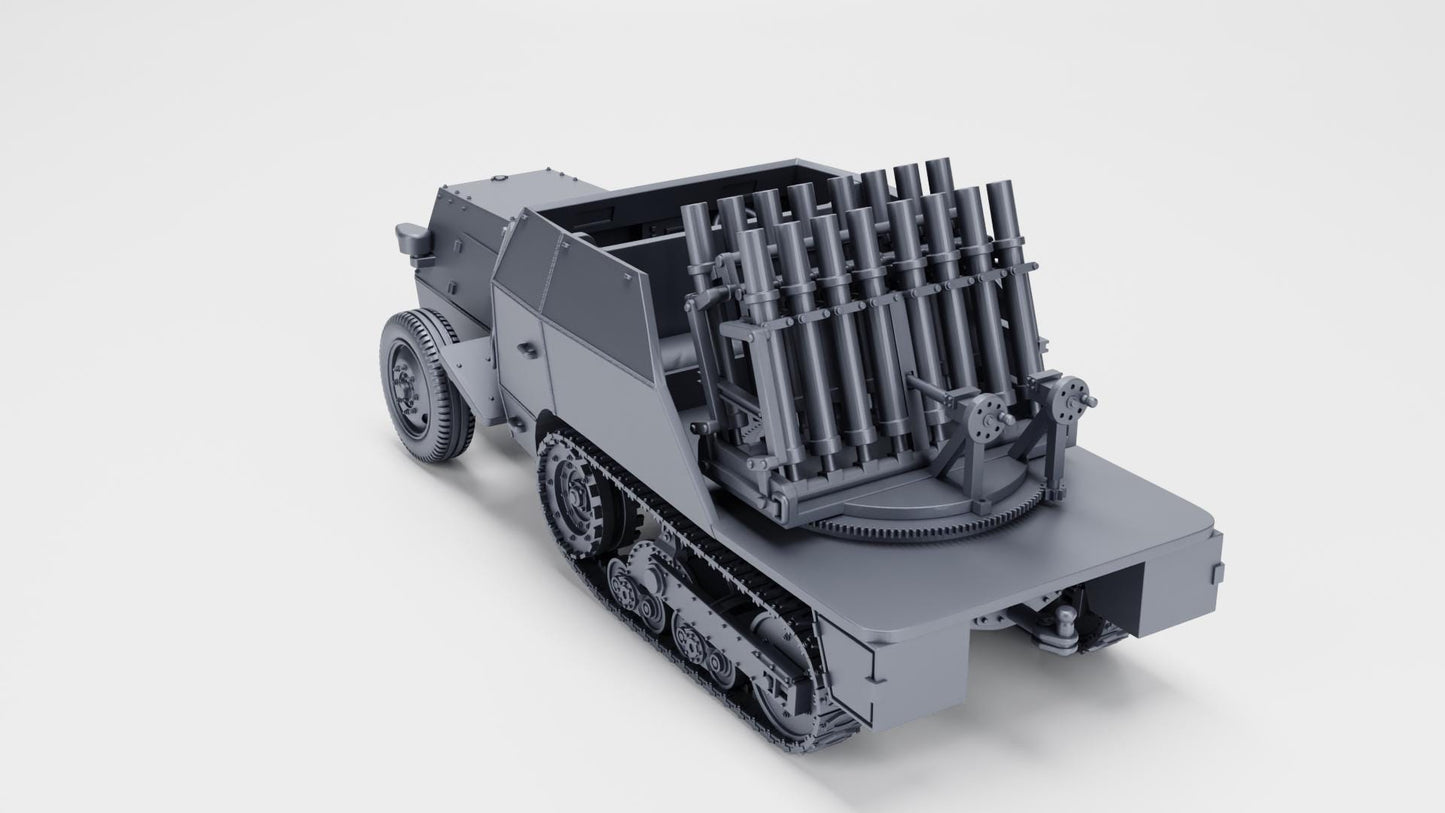 S307(f) Reihenwerfer, WW2 German 21st Panzer Division, 3D Printed Miniature (1:56 Scale)