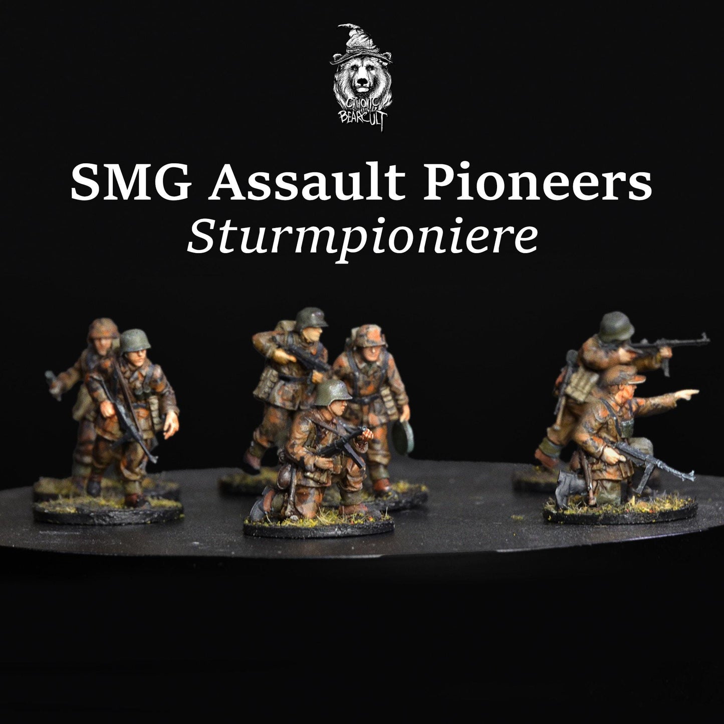 Infantry Riflemen/SMG | 28mm WW2 German Infantry (11)  | 3D Printed Miniatures in 1:56 Scale