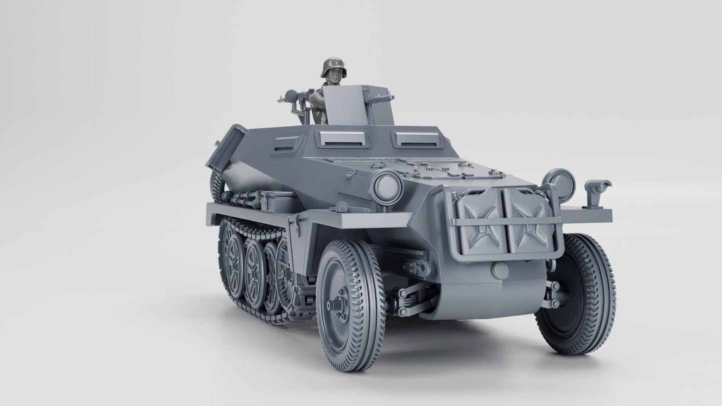 3D Printed WWII Sd.Kfz.250-1 Model - 28mm Tabletop Wargaming