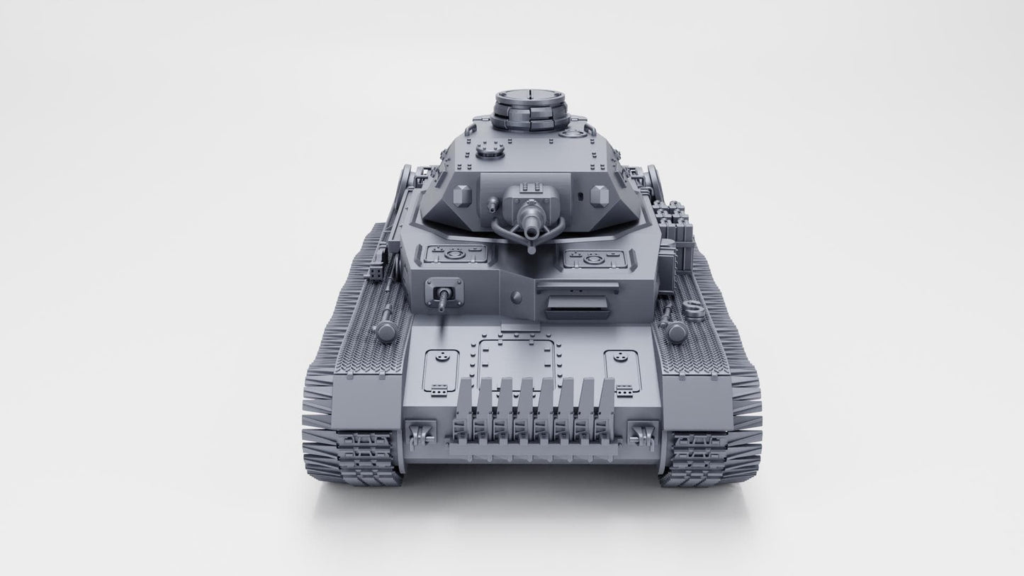 Panzer IV Ausf.D Winter Edition, 1:56 Scale 3D Printed Miniature