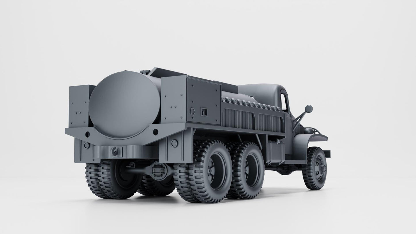 GMC CCKW 353D Fuel Truck – WWII 3D Printed Resin Model (1/72, 1/56, 1/48)