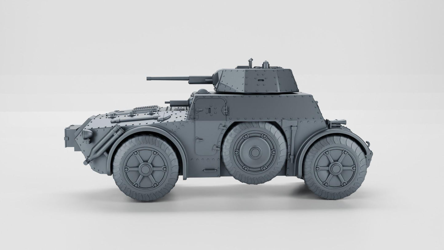 BA Battlegroup Italian Fiat-Ansaldo Autoblinda 43  (WW2 Italy ) 3D Printed Various Scales