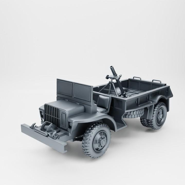 BA Battlegroup Ford GTB Burma Jeep With Mortar  ( US, WW2) 3D Printed  Various Scales