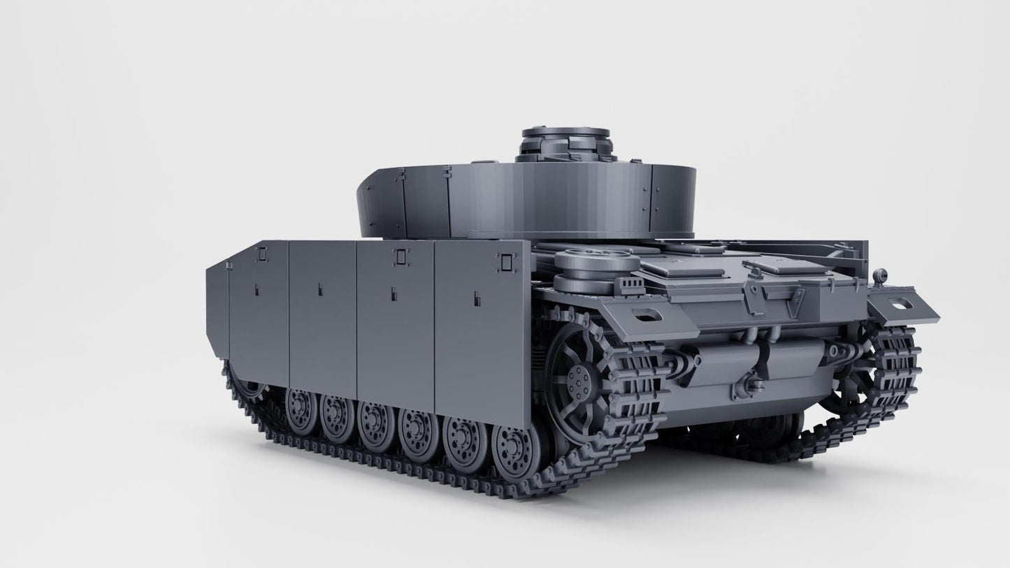 Panzer III Ausf.N, 21st Panzer Division, 1:56 Scale 3D Printed Miniature
