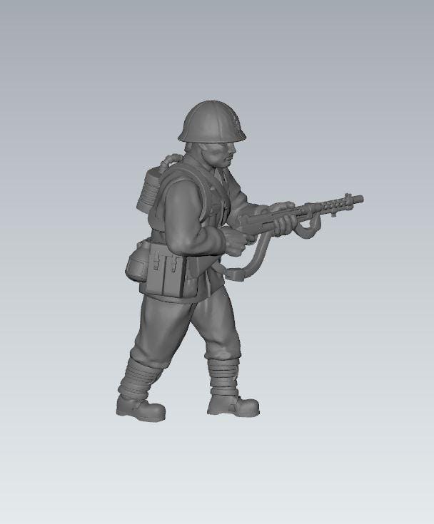 Imperial  Japan assault SNLF(6) | 3D Printed Miniatures in 1:56 Scale Various Scales