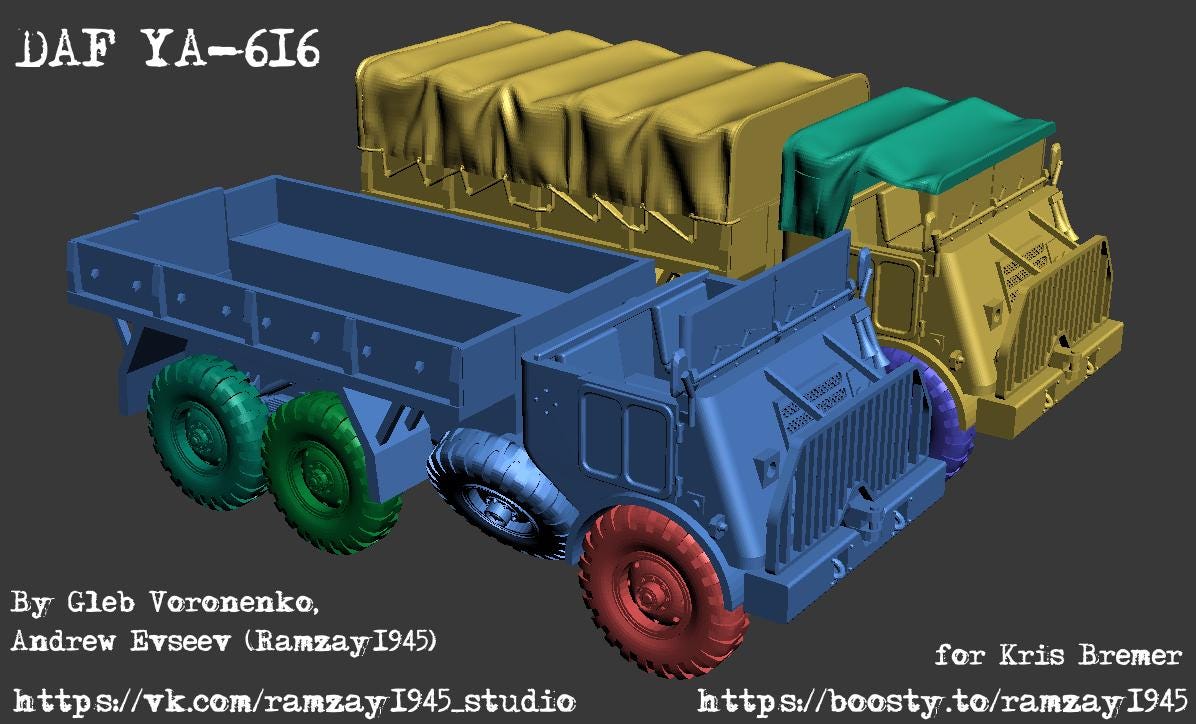 BA Battlegroup DAF YA 616-dutch coldwar military-truck (Dutch, Post War) Various Scales Team Yankee