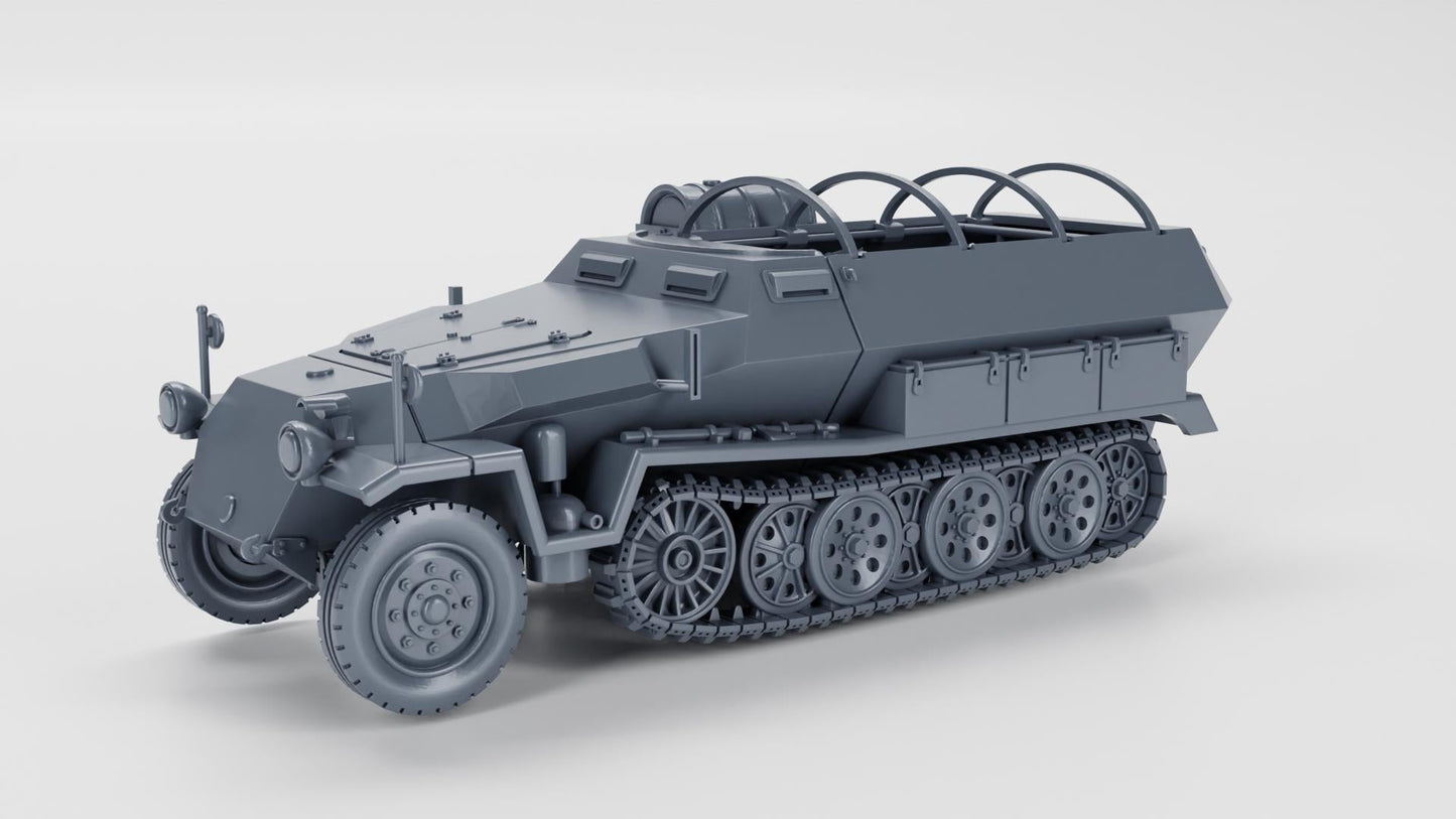 Sd.Kfz.251_8 Krankenpanzerwagen (Ambulance) (Germany, WW2)  – 3D Printed WWII Model – 28mm / 1:56 Scale for BA & Tabletop Wargames