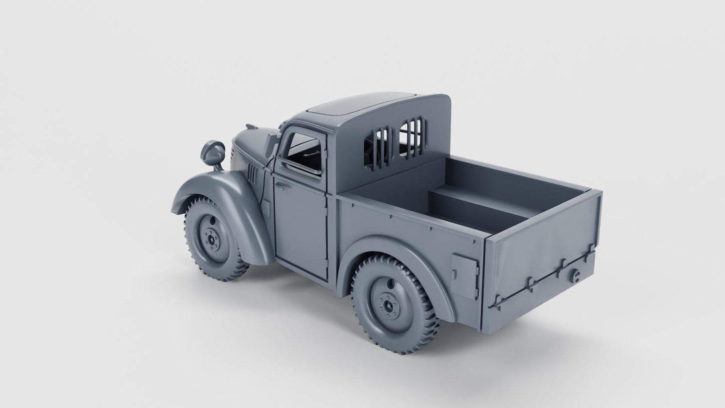 Type 95 Kurogane Pickup (Japan)  – 3D Printed Resin Miniature | Highly Detailed WWII Vehicle | Multiple Scales (1/72, 1/56, 1/48, 1/35)
