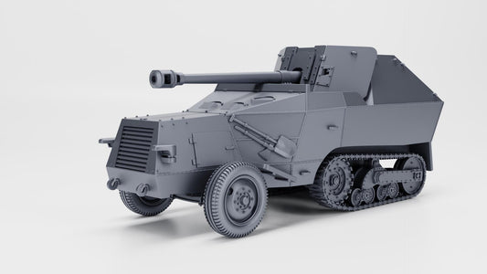 WW2 German PaK40, 21st Panzer Division, 3D Printed Miniature (1:56 Scale)