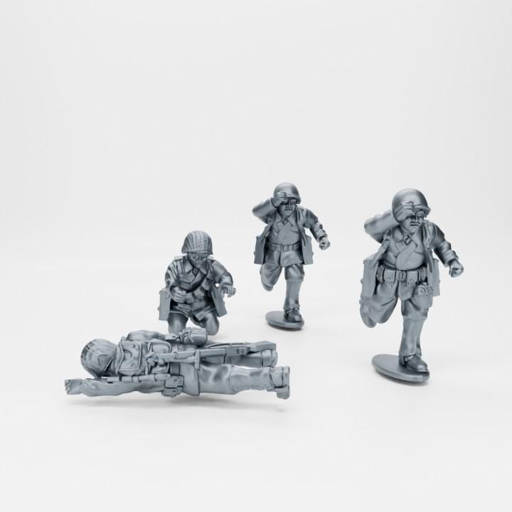 WW2 USA Infantry Medical Team | 28mm 3D Printed Miniatures