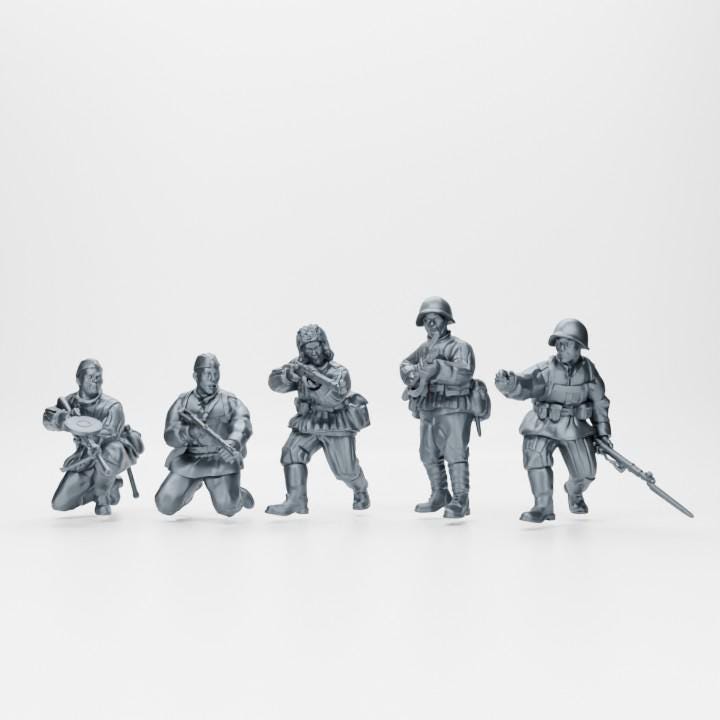 Soviet Light Rifle Squad(late War Fall of Berlin) Set of 10  (USSR) (Soviet, WW2) Various Scales BA