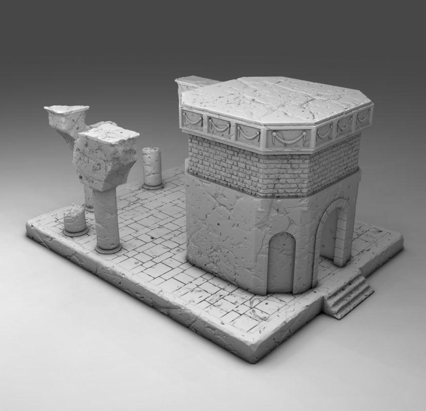 Wargaming Terrain  Arab Building 03 PLA| 3D Printed Miniatures in 1:56 Scale Various Scales
