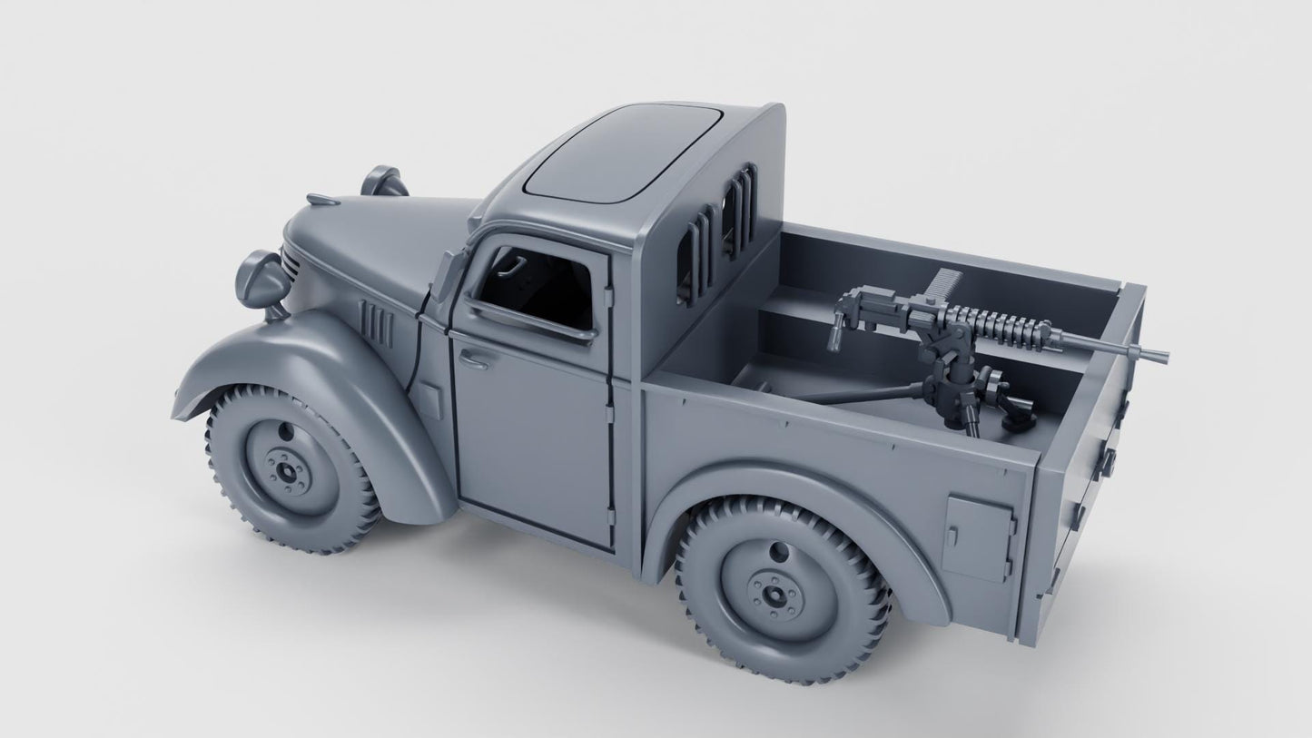 Type 95 Kurogane Pickup (Japan)  – 3D Printed Resin Miniature | Highly Detailed WWII Vehicle | Multiple Scales (1/72, 1/56, 1/48, 1/35)