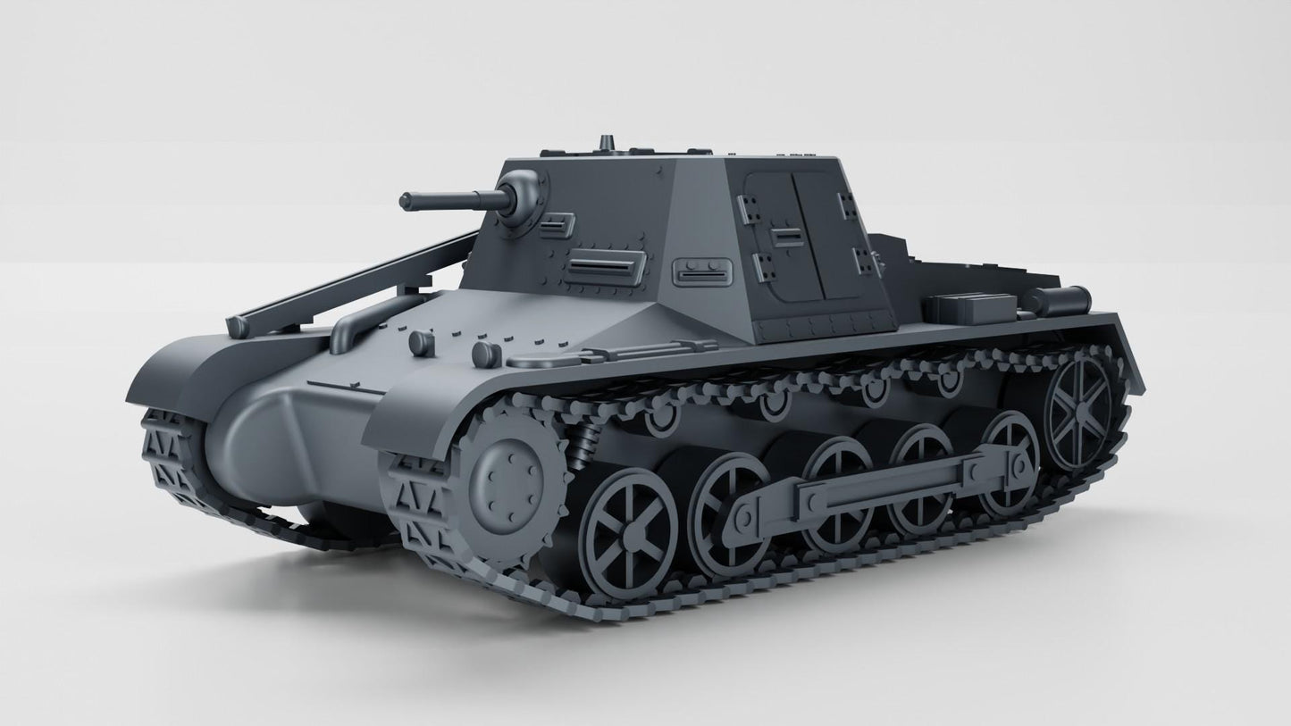 3D Printed Panzer I ausf B - Early War German Tank Miniature