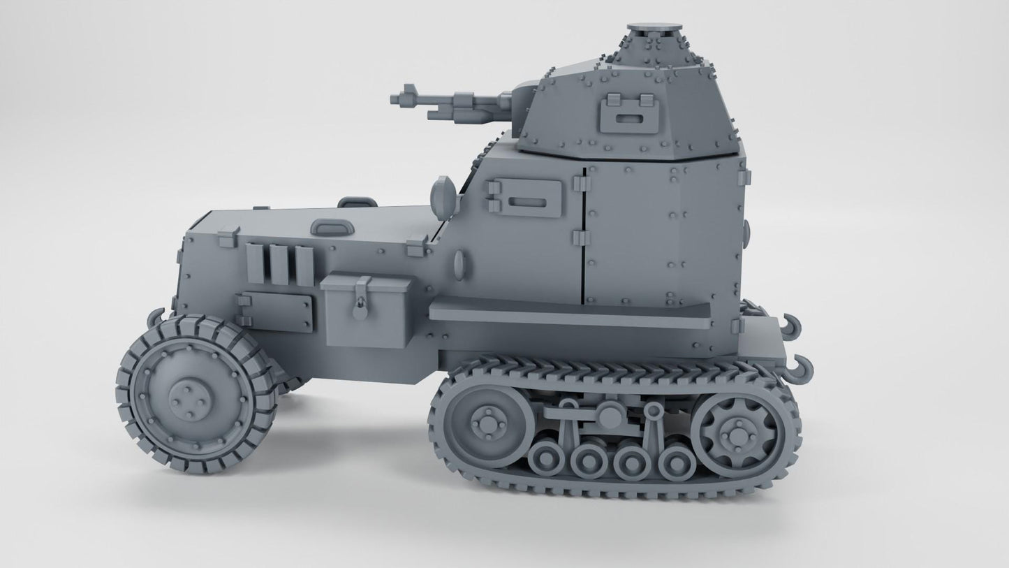 Bolt Action Battlegroup Half-track Wz.28 - Armoured car model 28 (Poland WW2)
