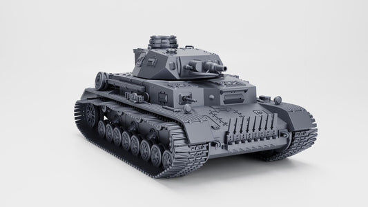 Panzer IV Ausf.D Winter Edition, 1:56 Scale 3D Printed Miniature